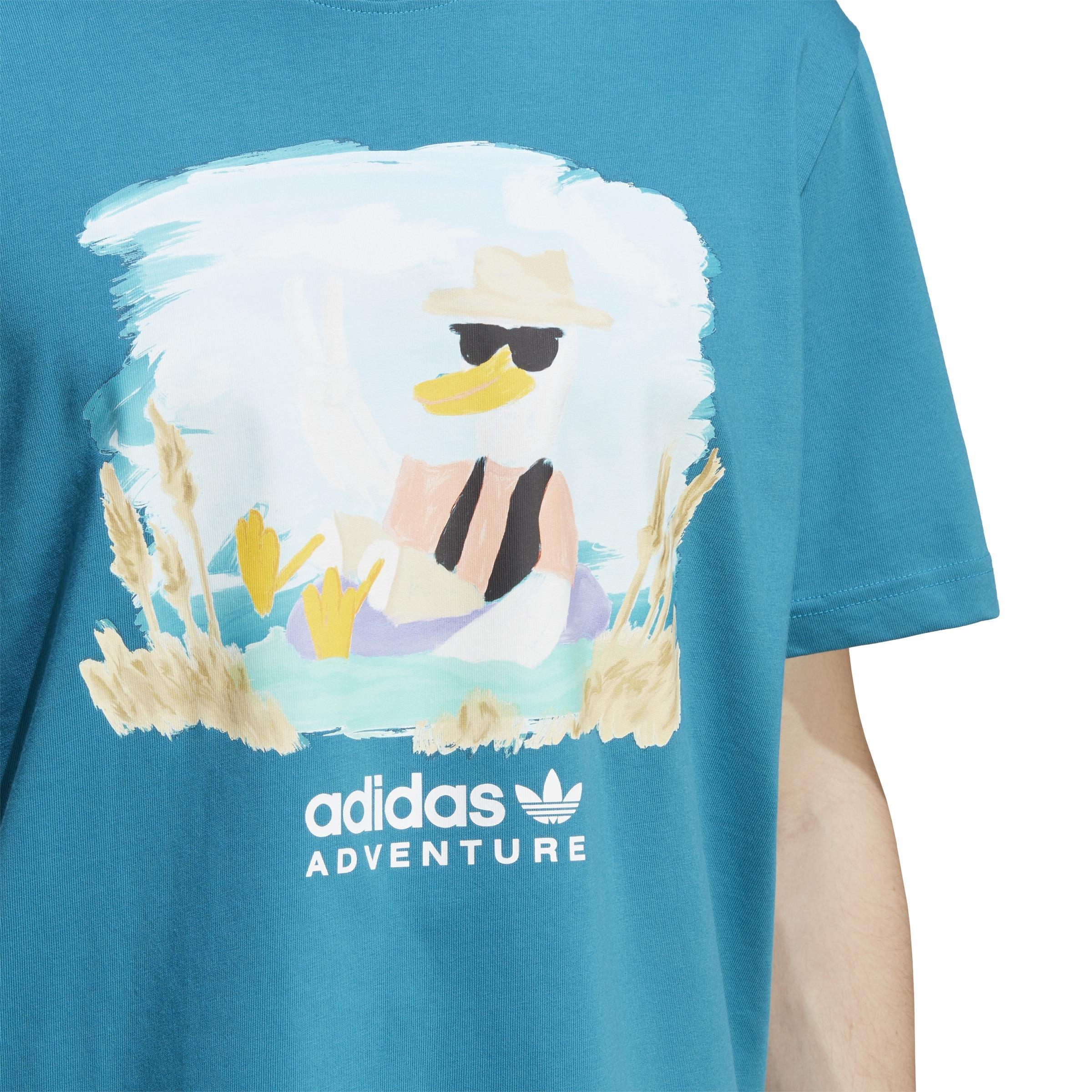 adidas Adventure Graphic T-Shirt, Turquoise, A901_ONE, large image number 5