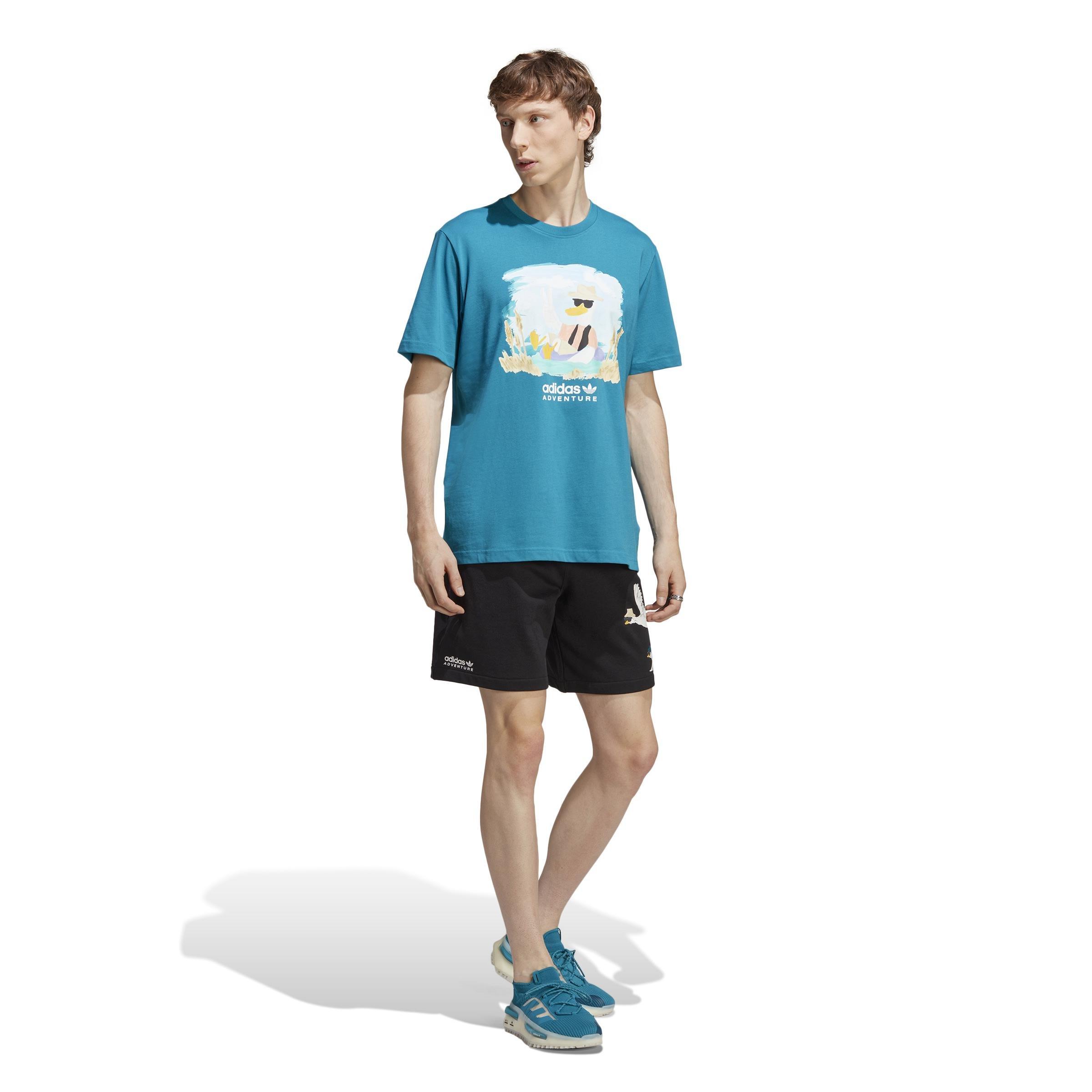 adidas Adventure Graphic T-Shirt, Turquoise, A901_ONE, large image number 14