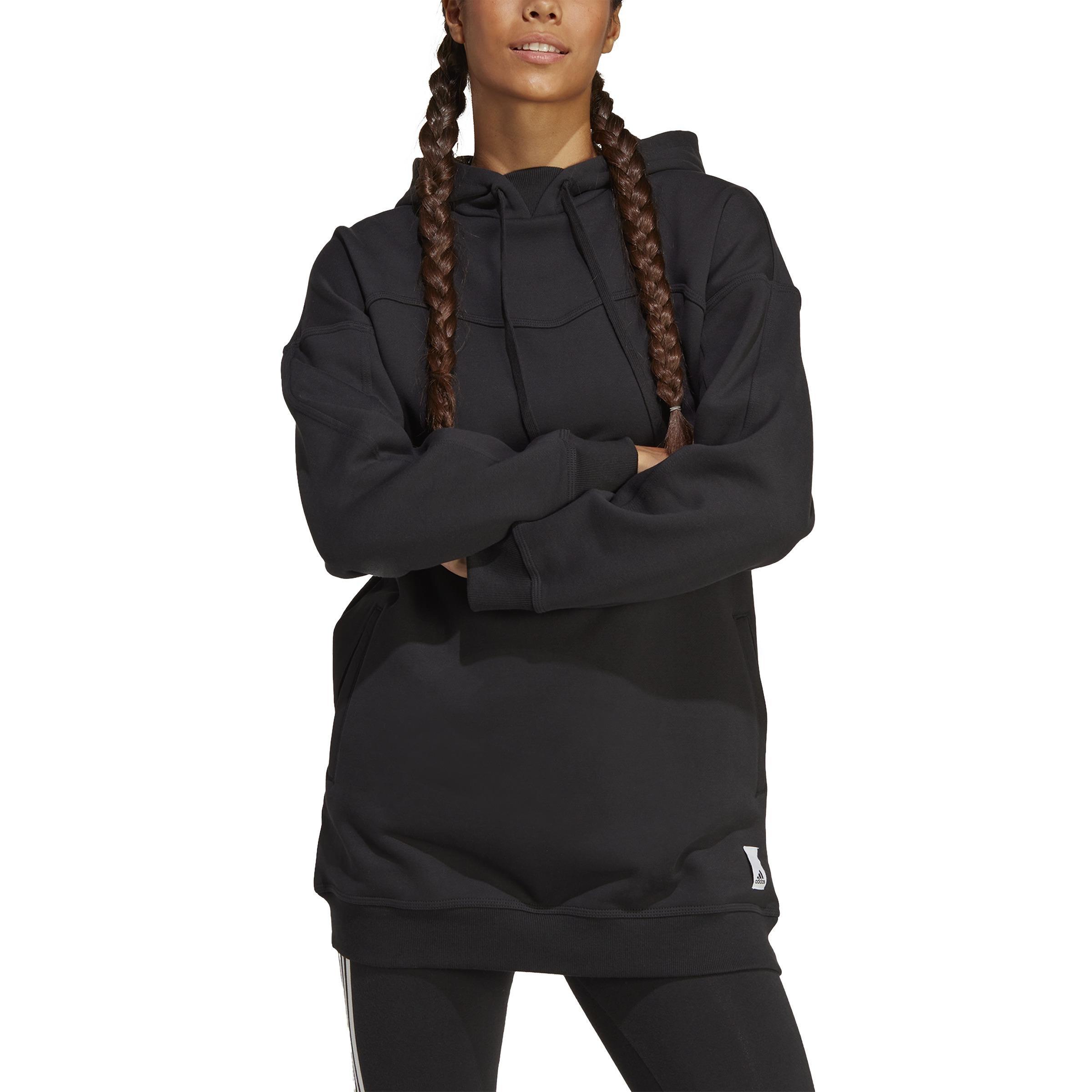 Lounge Fleece Hoodie, Black, A901_ONE, large image number 2