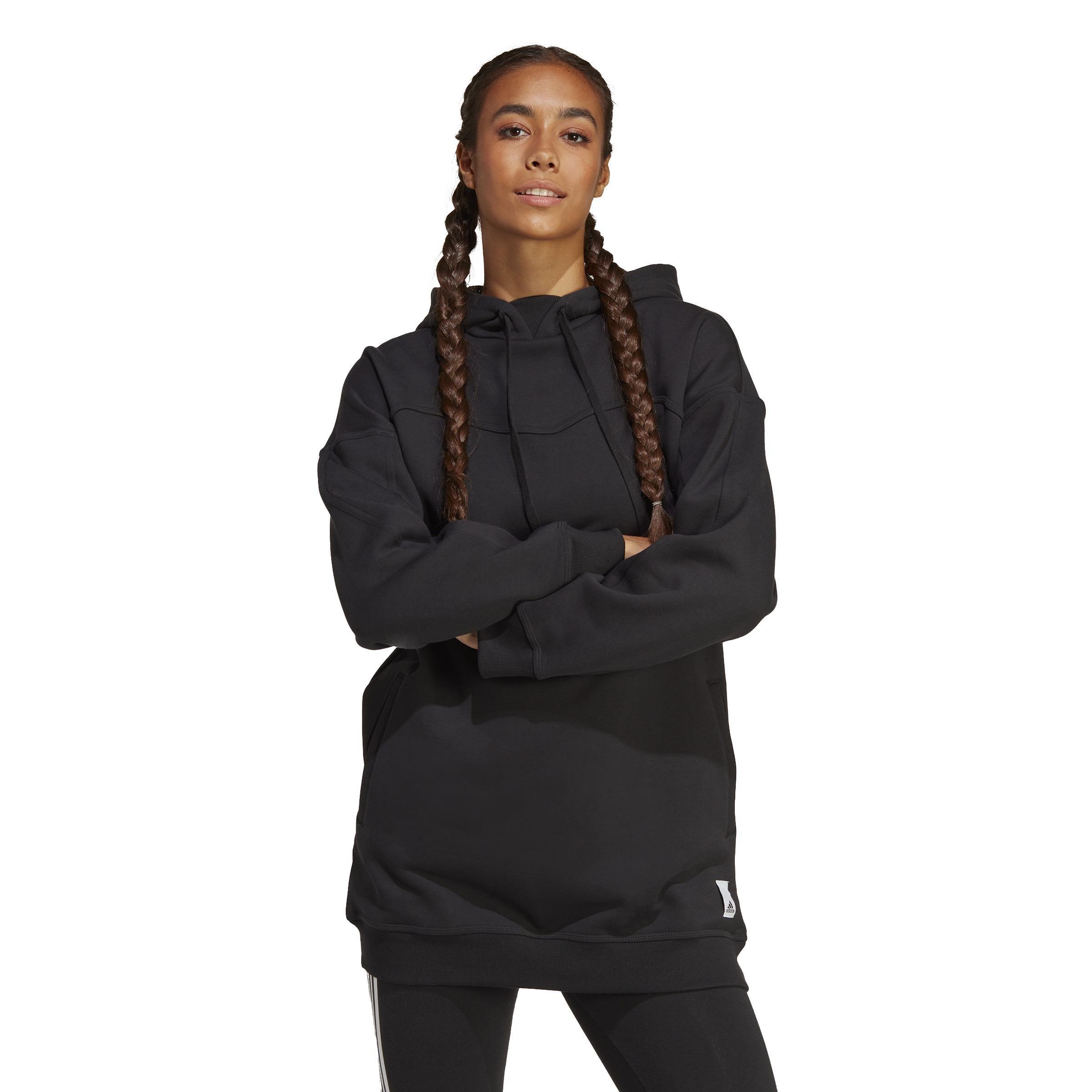 Lounge Fleece Hoodie, Black, A901_ONE, large image number 6