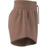 Women Lounge Terry Loop Shorts, Brown, A901_ONE, thumbnail image number 5