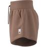Women Lounge Terry Loop Shorts, Brown, A901_ONE, thumbnail image number 7