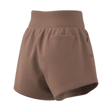 Women Lounge Terry Loop Shorts, Brown, A901_ONE, large image number 8