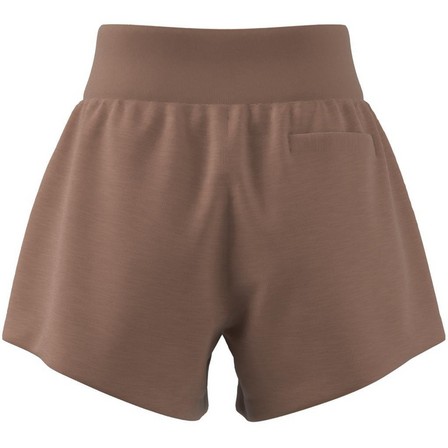 Women Lounge Terry Loop Shorts, Brown, A901_ONE, large image number 9