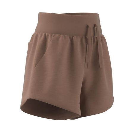 Women Lounge Terry Loop Shorts, Brown, A901_ONE, large image number 10