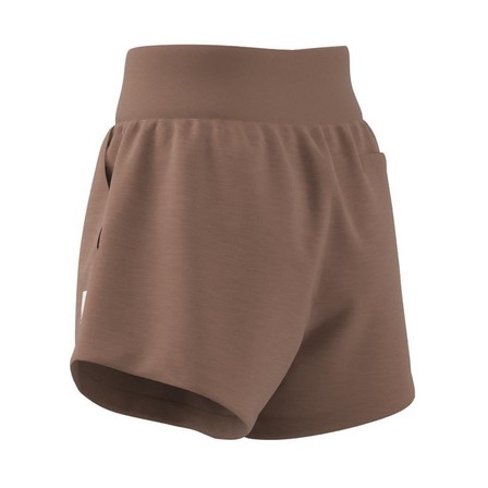 Women Lounge Terry Loop Shorts, Brown, A901_ONE, large image number 11