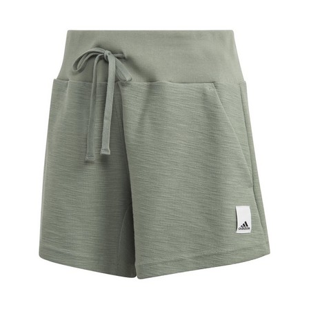 Women Lounge Terry Loop Shorts, Green, A901_ONE, large image number 0