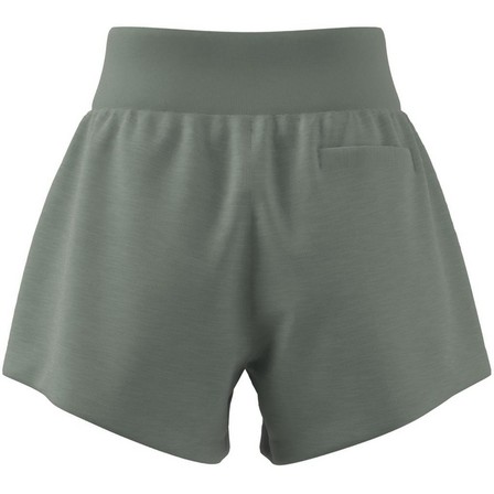 Women Lounge Terry Loop Shorts, Green, A901_ONE, large image number 6