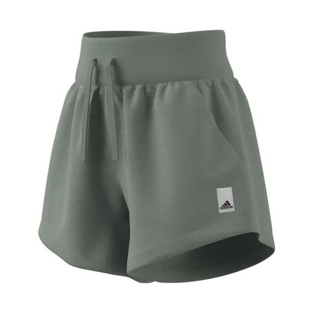 Women Lounge Terry Loop Shorts, Green, A901_ONE, large image number 14