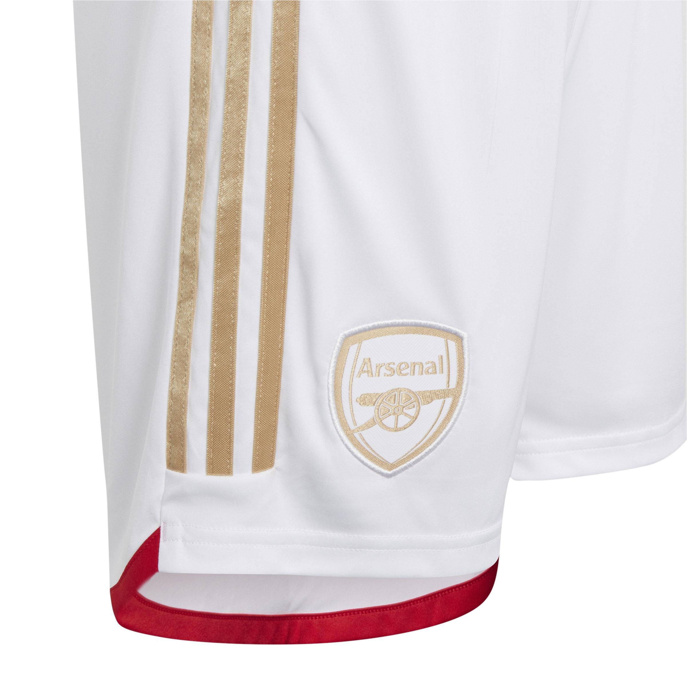 Kids Arsenal 23/24 Home Shorts, White, A901_ONE, large image number 4