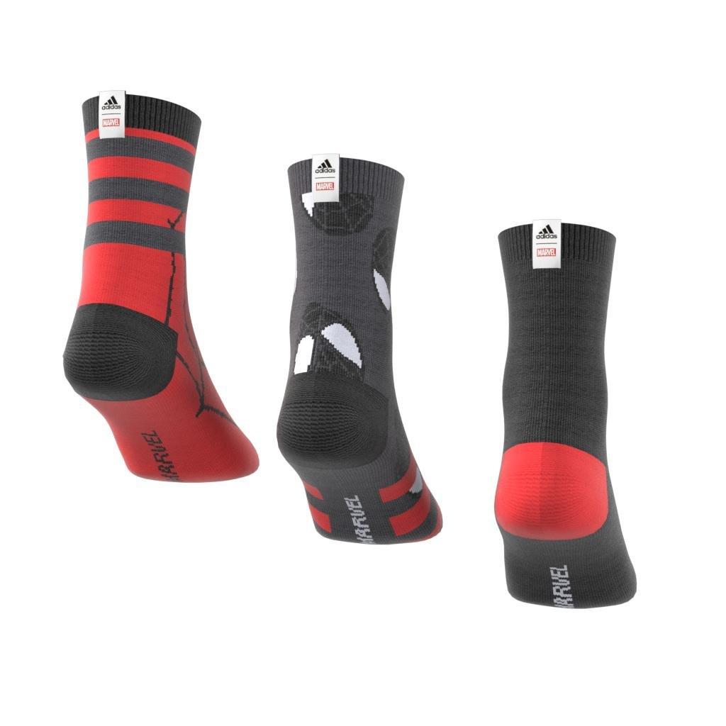 Kids Marvel Spider-Man Crew Socks 3 Pairs, Multicolour, A901_ONE, large image number 3