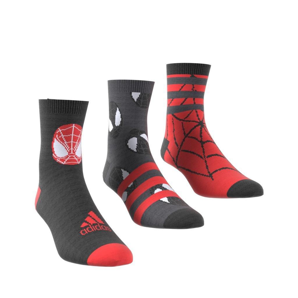 Kids Marvel Spider-Man Crew Socks 3 Pairs, Multicolour, A901_ONE, large image number 4