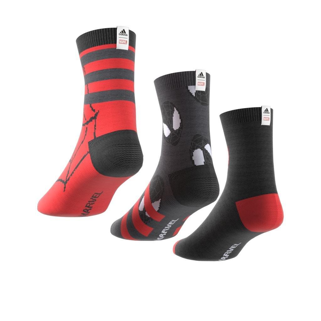 Kids Marvel Spider-Man Crew Socks 3 Pairs, Multicolour, A901_ONE, large image number 6