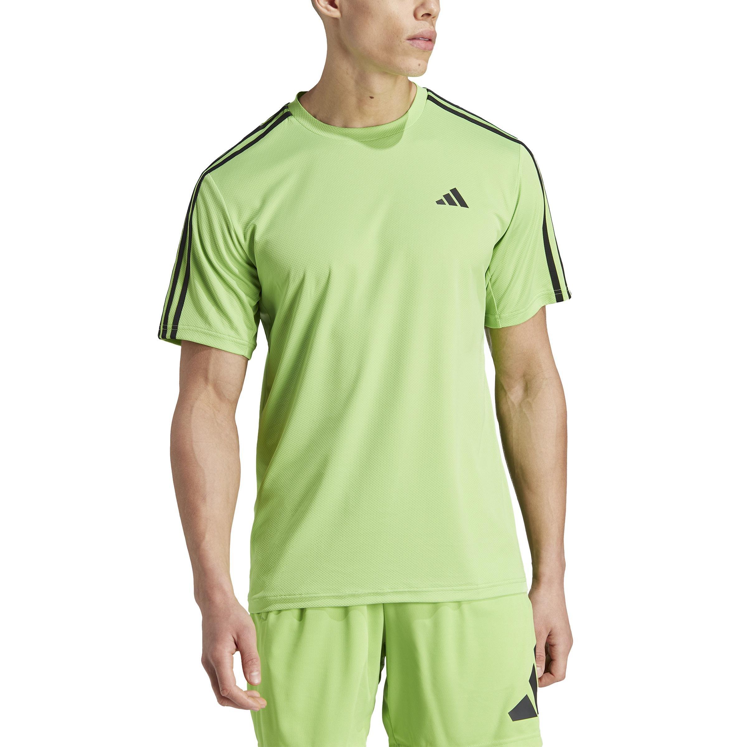 Train Essentials 3-Stripes Training T-Shirt, Green, A901_ONE, large image number 0