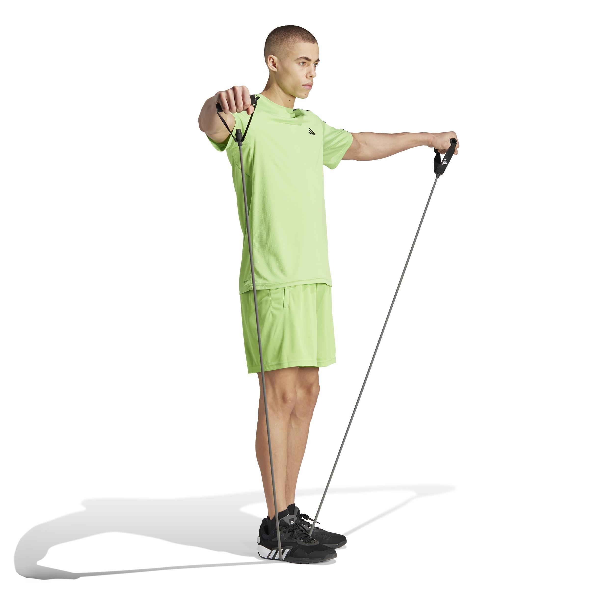 Train Essentials 3-Stripes Training T-Shirt, Green, A901_ONE, large image number 12