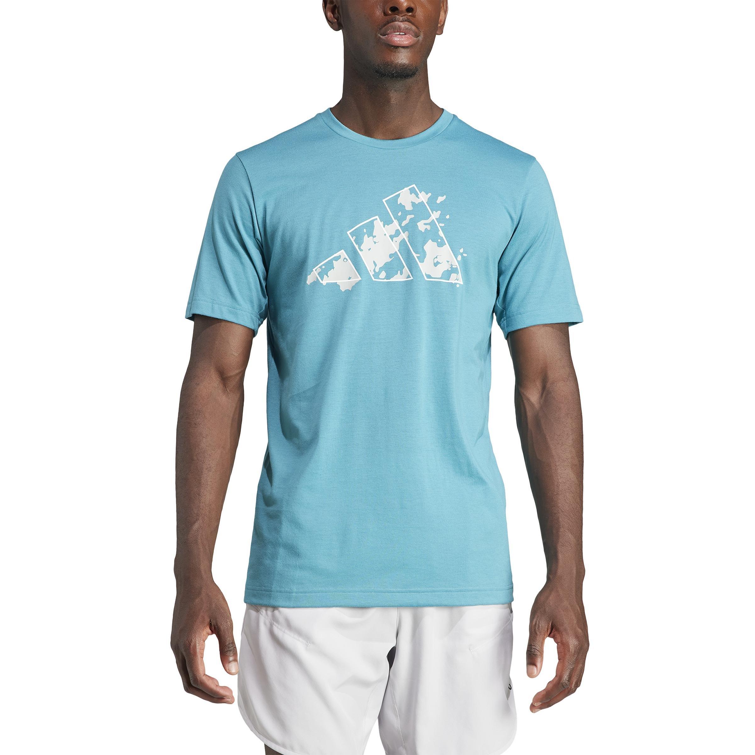Train Essentials Seasonal Training Graphic T-Shirt, Turquoise, A901_ONE, large image number 2