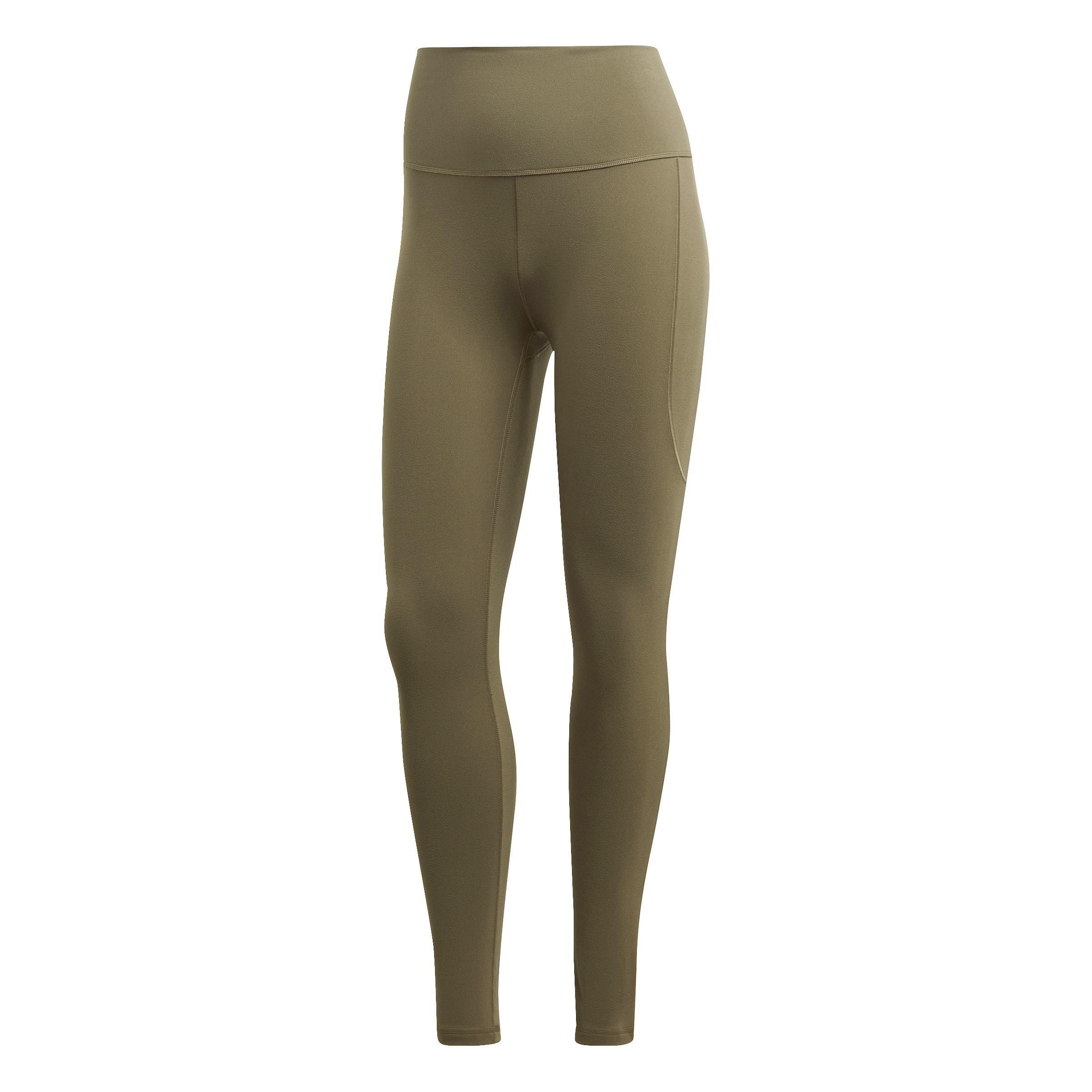 adidas Yoga Studio 7/8 Leggings, Green, A901_ONE, large image number 0