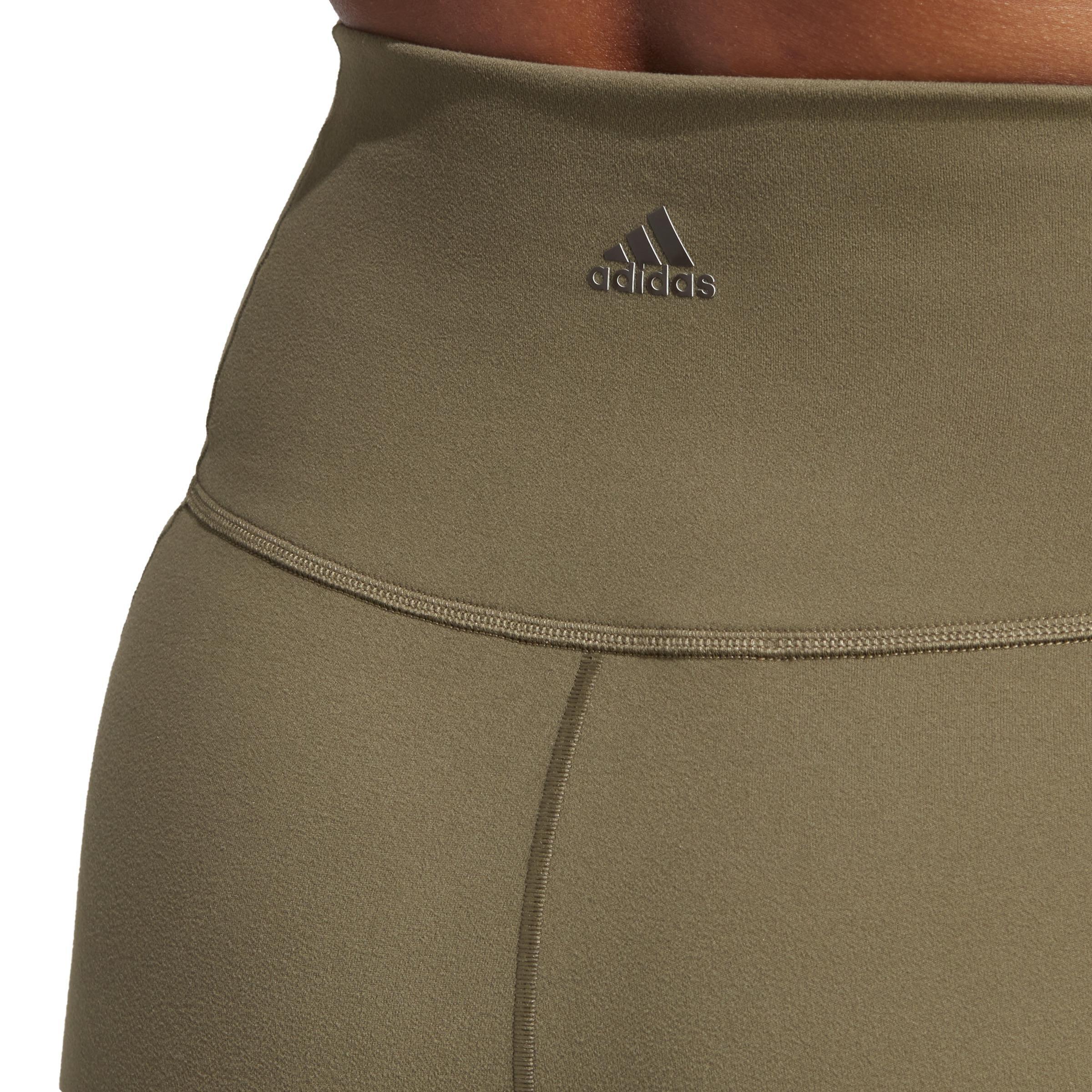 adidas Yoga Studio 7/8 Leggings, Green, A901_ONE, large image number 3