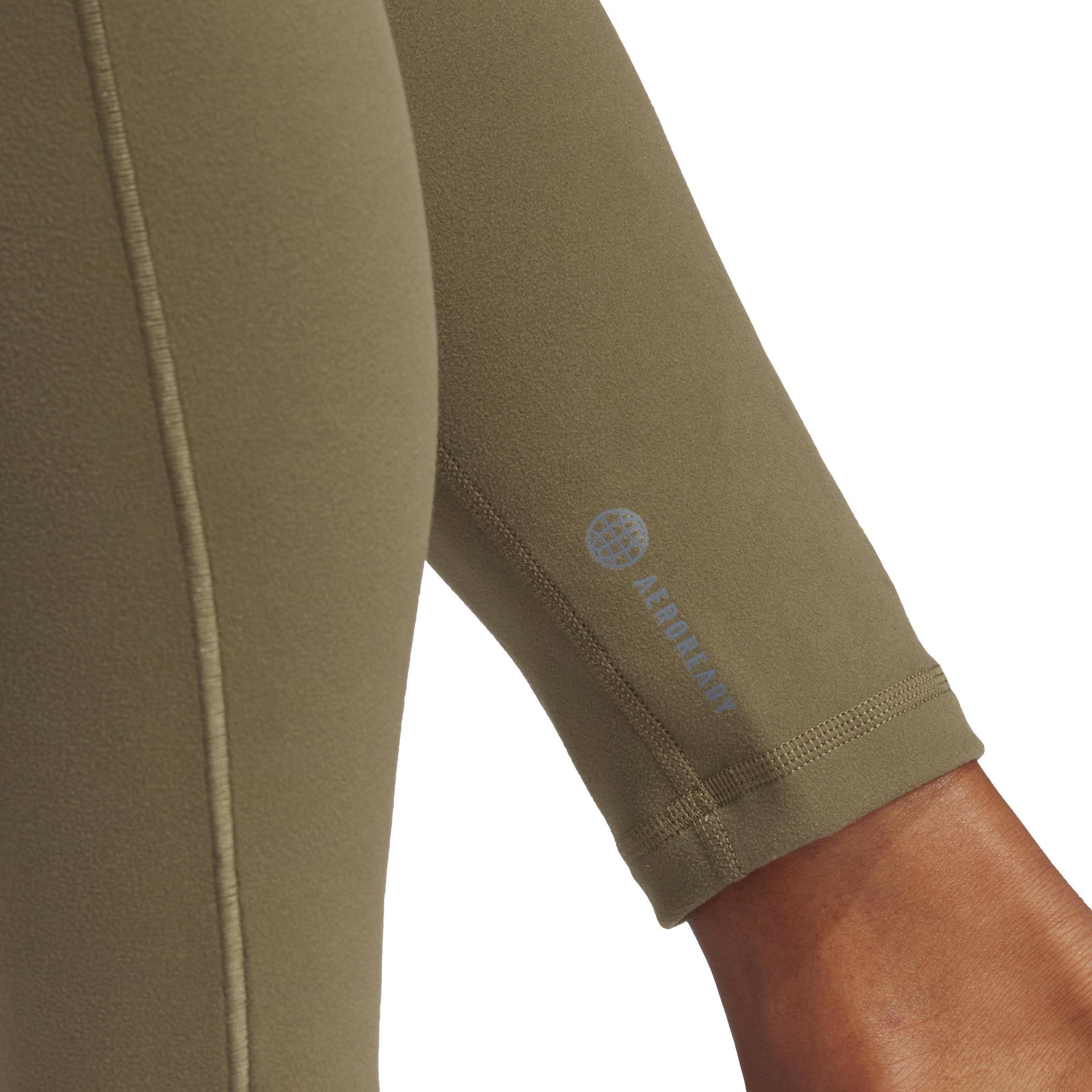 adidas Yoga Studio 7/8 Leggings, Green, A901_ONE, large image number 4