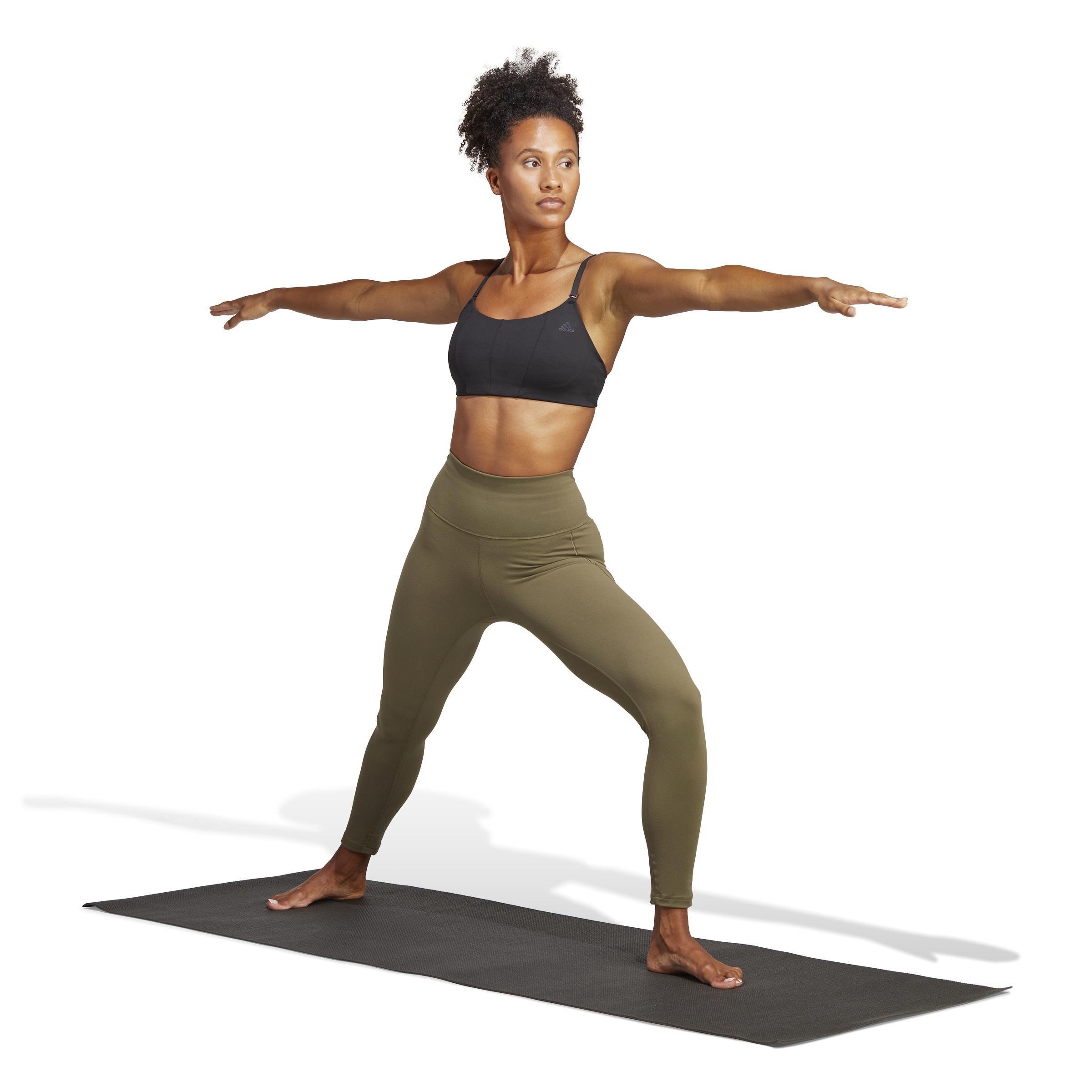 adidas Yoga Studio 7/8 Leggings, Green, A901_ONE, large image number 6