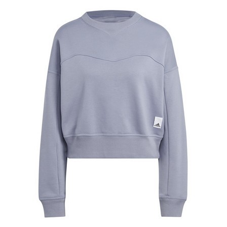 Women Lounge Fleece Sweatshirt, Purple, A901_ONE, large image number 3