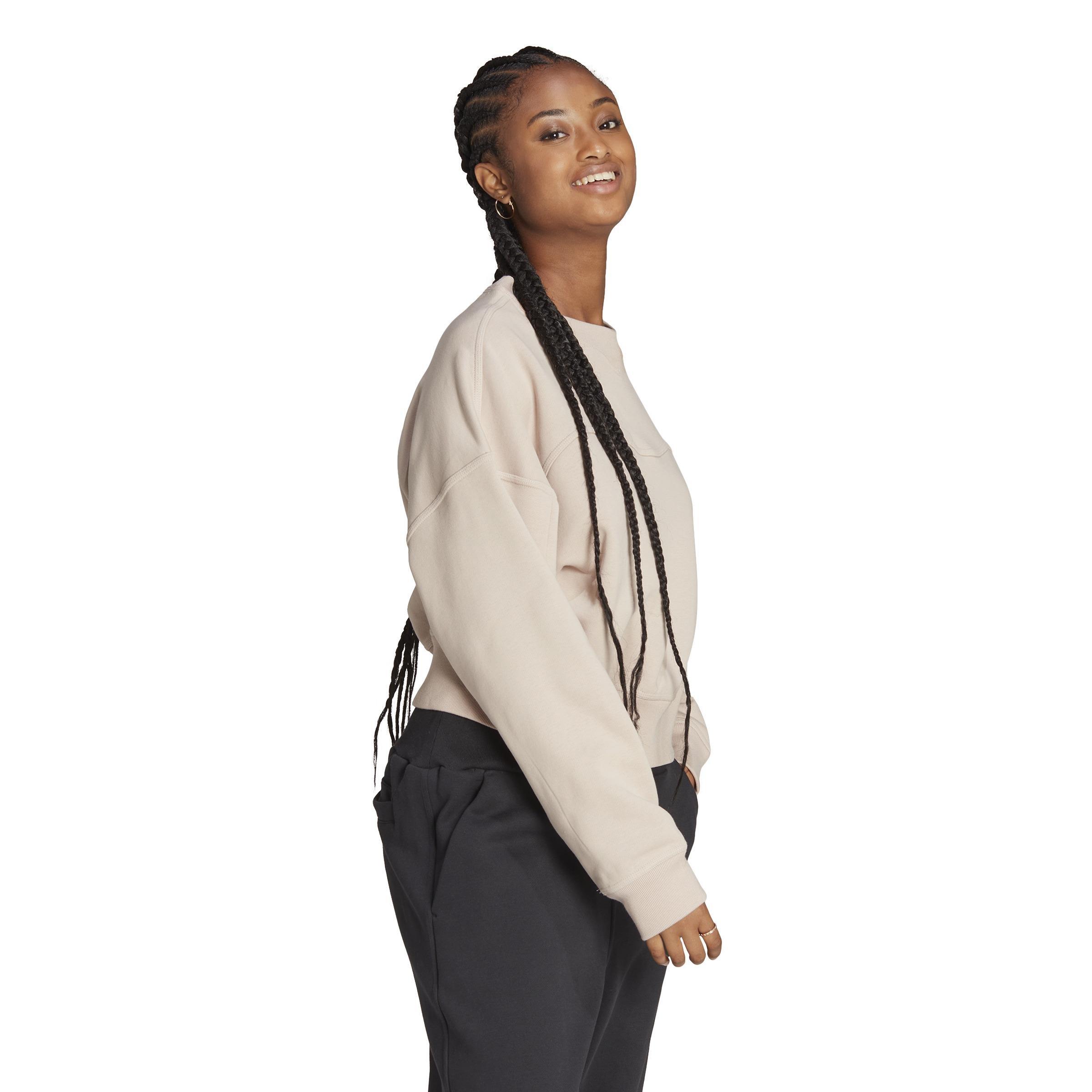 Lounge Fleece Sweatshirt, Brown, , large image number 1