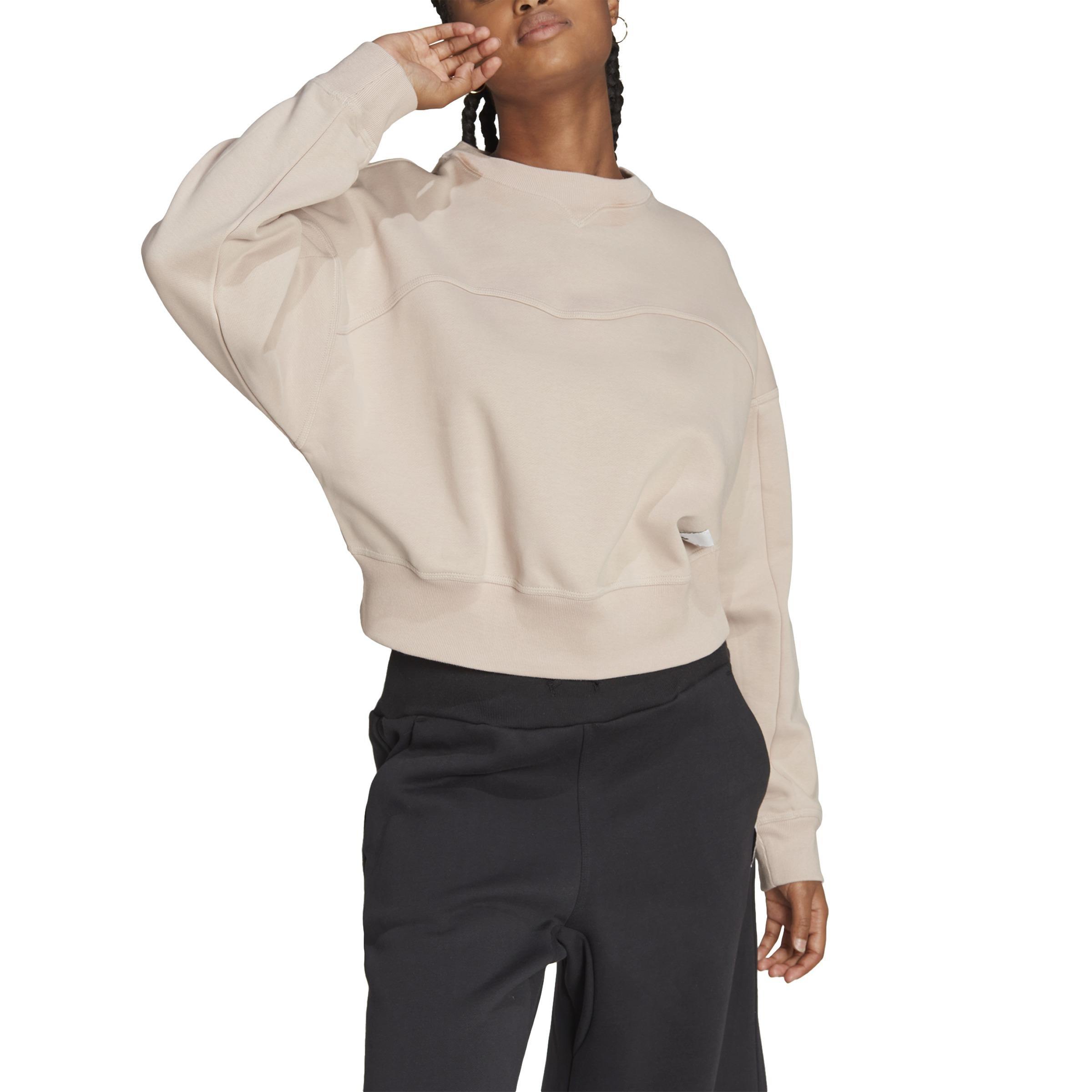 Lounge Fleece Sweatshirt, Brown, A901_ONE, large image number 3