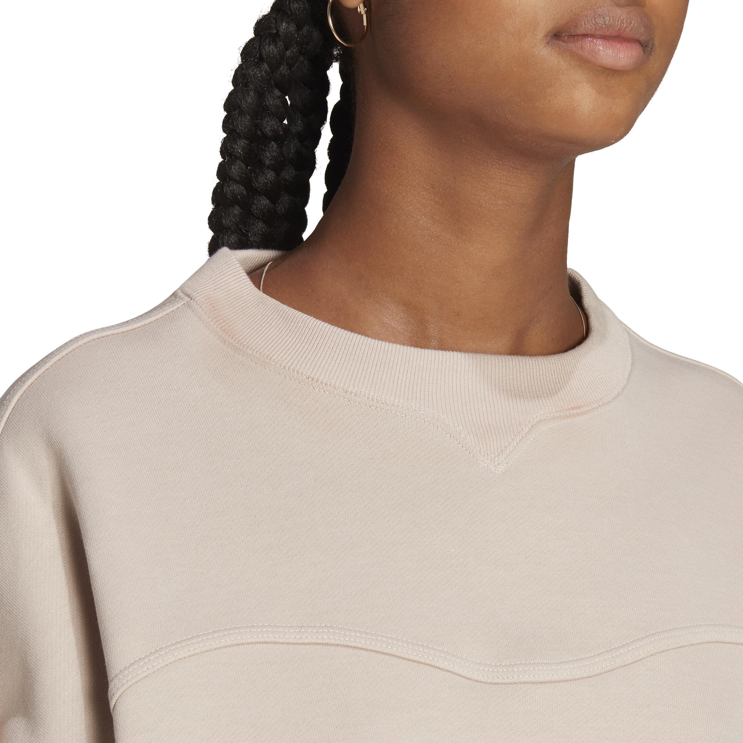 Lounge Fleece Sweatshirt, Brown, A901_ONE, large image number 6