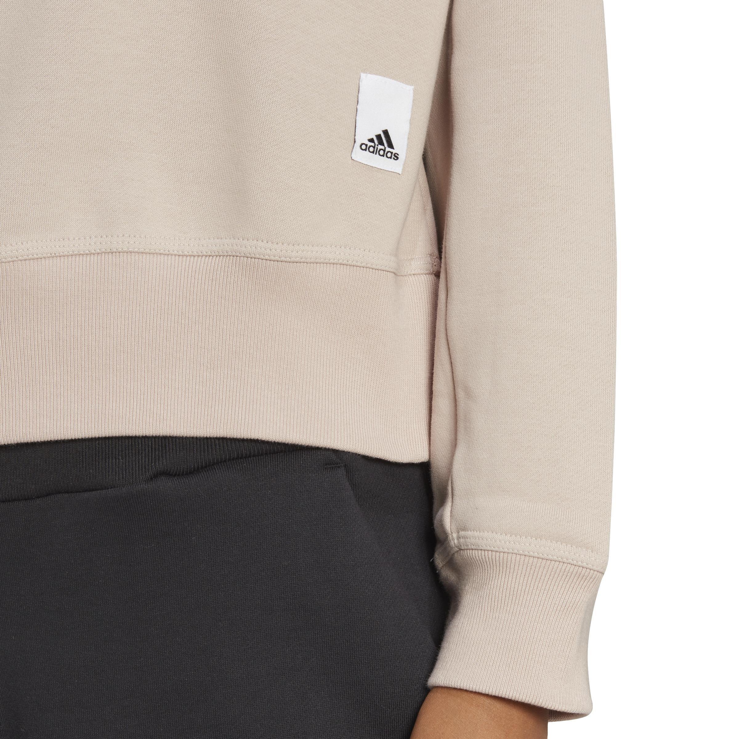 Lounge Fleece Sweatshirt, Brown, A901_ONE, large image number 7