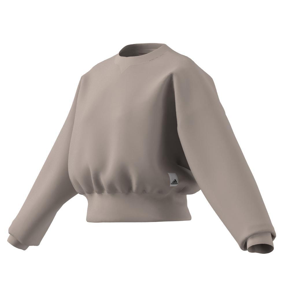 Lounge Fleece Sweatshirt, Brown, A901_ONE, large image number 12