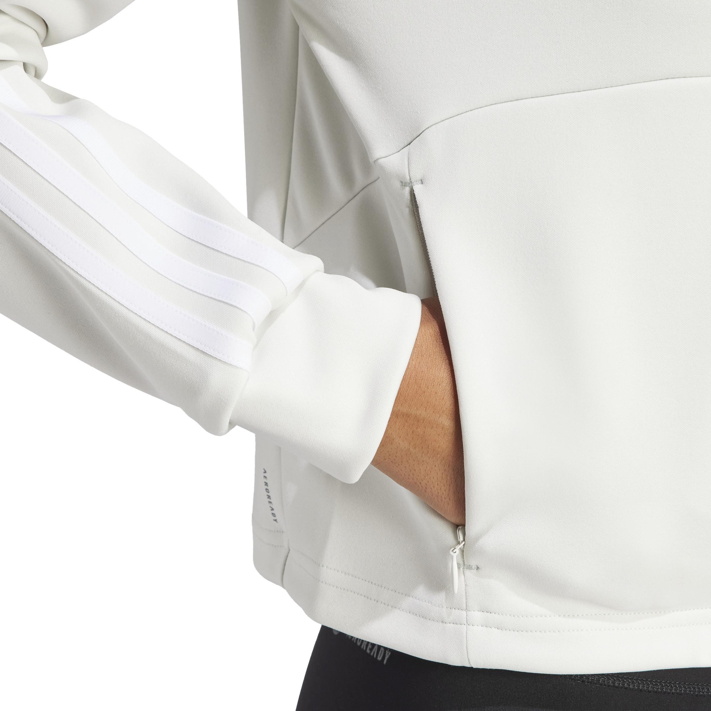 AEROREADY Train Essentials 3-Stripes Track Jacket, Grey, A901_ONE, large image number 5