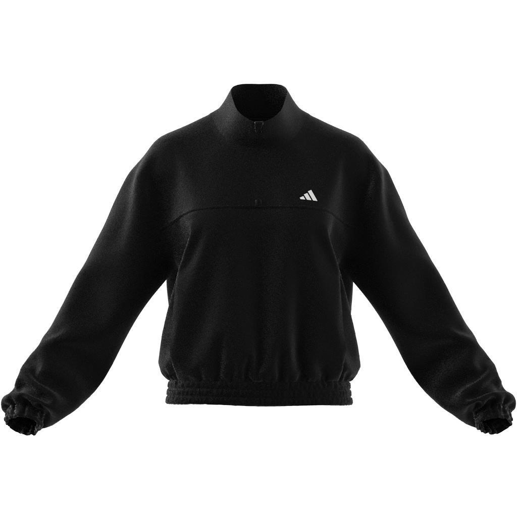 AEROREADY Train Essentials Woven Quarter-Zip Track Jacket, Black, , large image number 10