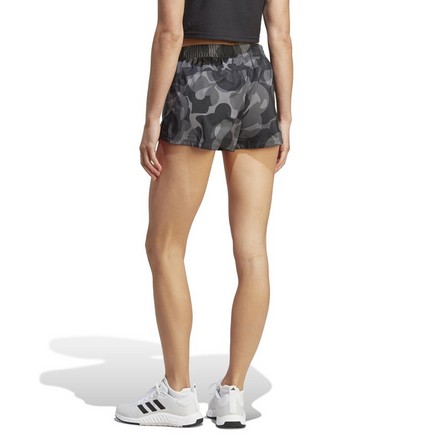 Women Pacer Train Essentials Floral-Print Woven Shorts, Black, A901_ONE, large image number 2