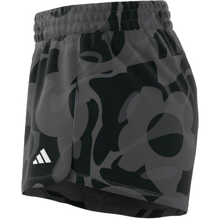 Women Pacer Train Essentials Floral-Print Woven Shorts, Black, A901_ONE, large image number 5