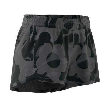 Women Pacer Train Essentials Floral-Print Woven Shorts, Black, A901_ONE, large image number 7