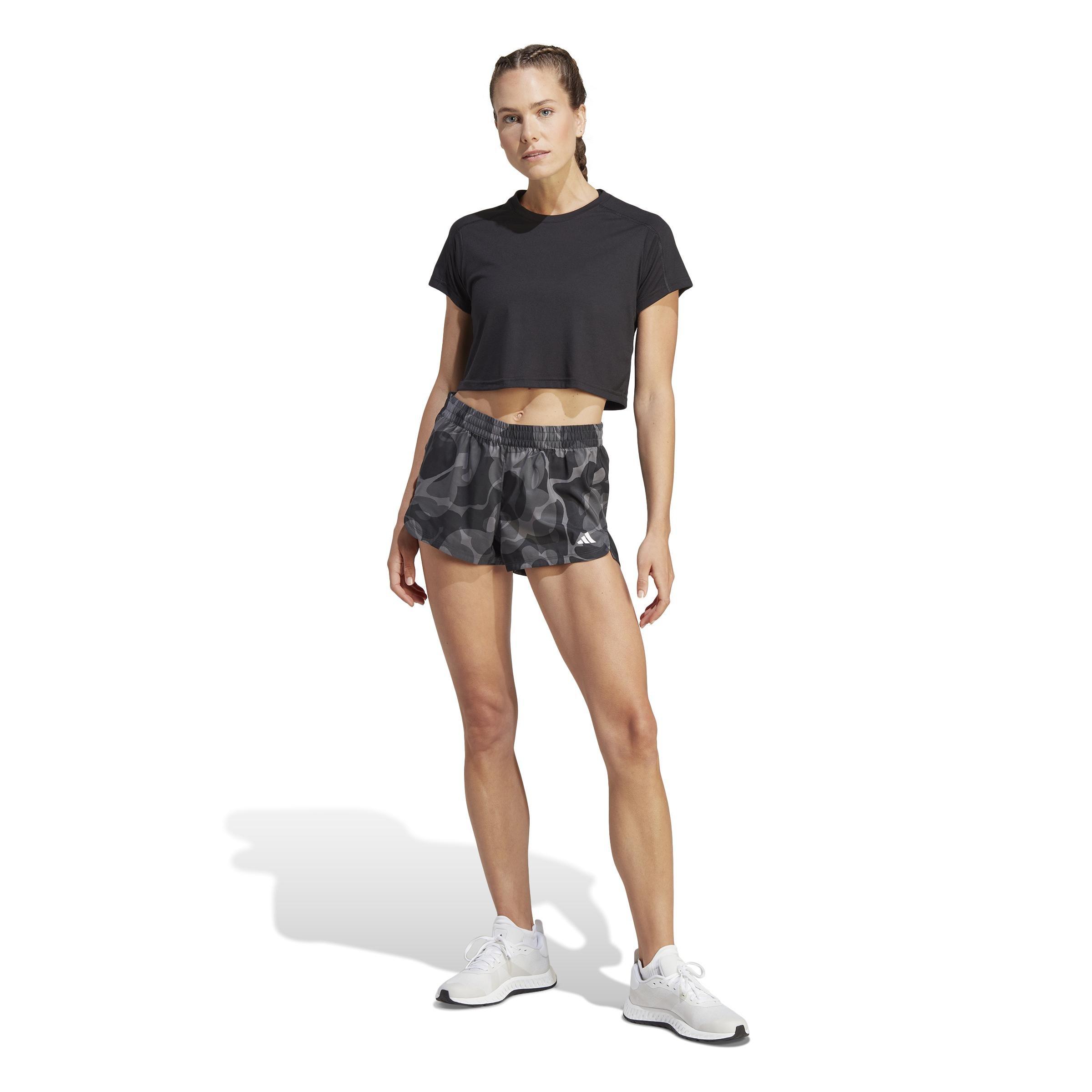 Pacer Train Essentials Floral-Print Woven Shorts, Black, A901_ONE, large image number 8
