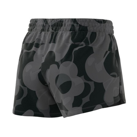 Women Pacer Train Essentials Floral-Print Woven Shorts, Black, A901_ONE, large image number 9