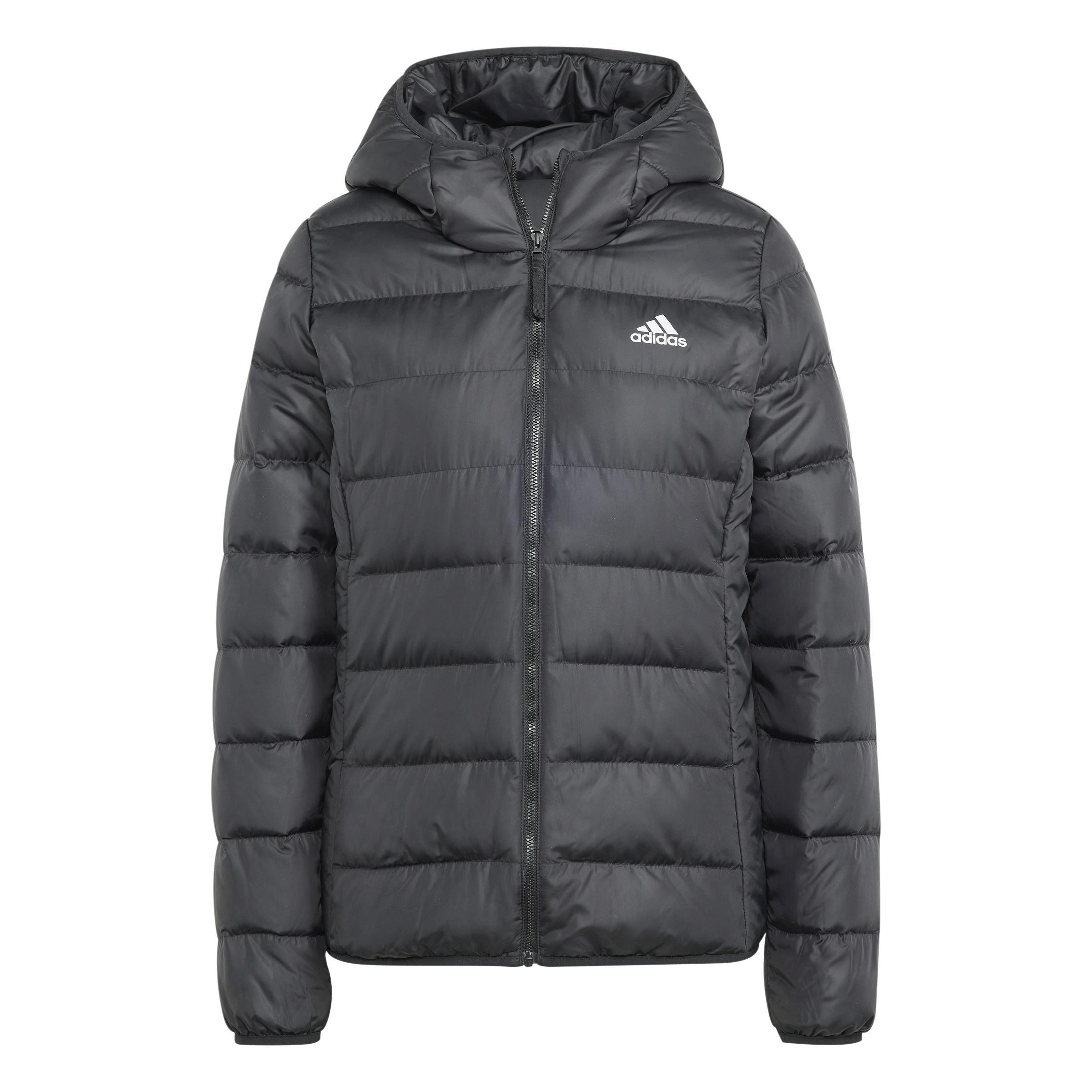 Essentials Light Down Hooded Jacket, Black, , large image number 1