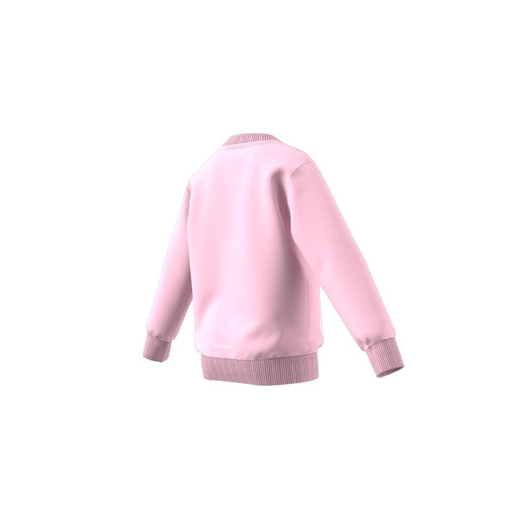 Unisex Kids Badge Of Sport Logo Crewneck Sweatshirt, Pink, A901_ONE, large image number 7