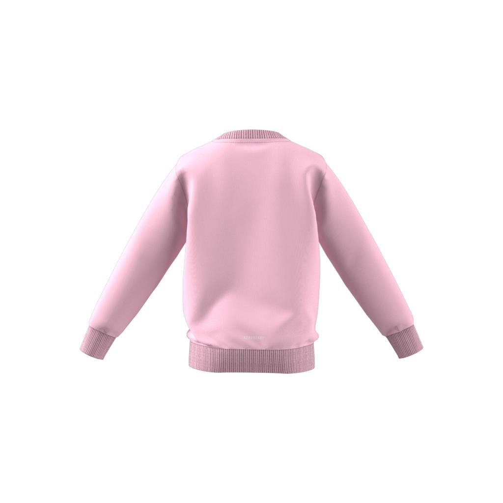 Unisex Kids Badge Of Sport Logo Crewneck Sweatshirt, Pink, A901_ONE, large image number 9