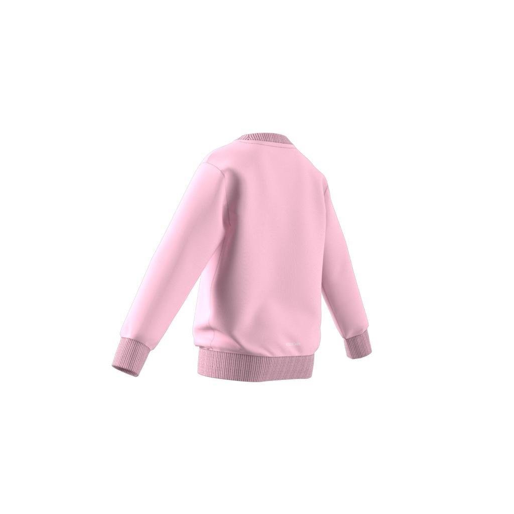 Unisex Kids Badge Of Sport Logo Crewneck Sweatshirt, Pink, A901_ONE, large image number 10