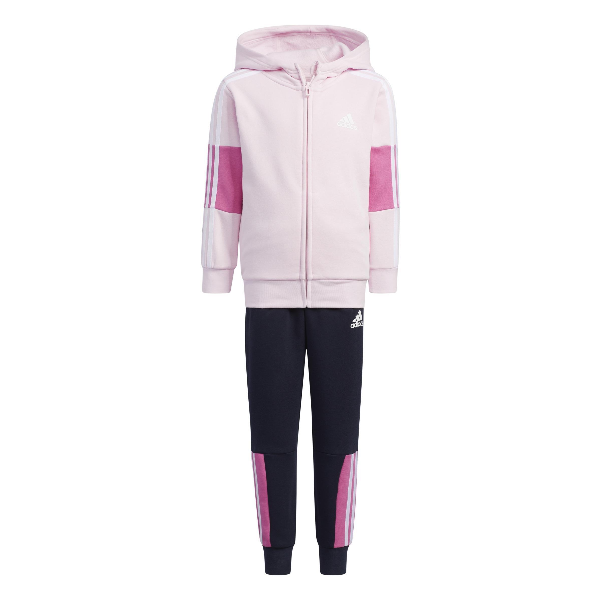 Unisex Kids 3-Stripes Tracksuit, Pink, , large image number 0