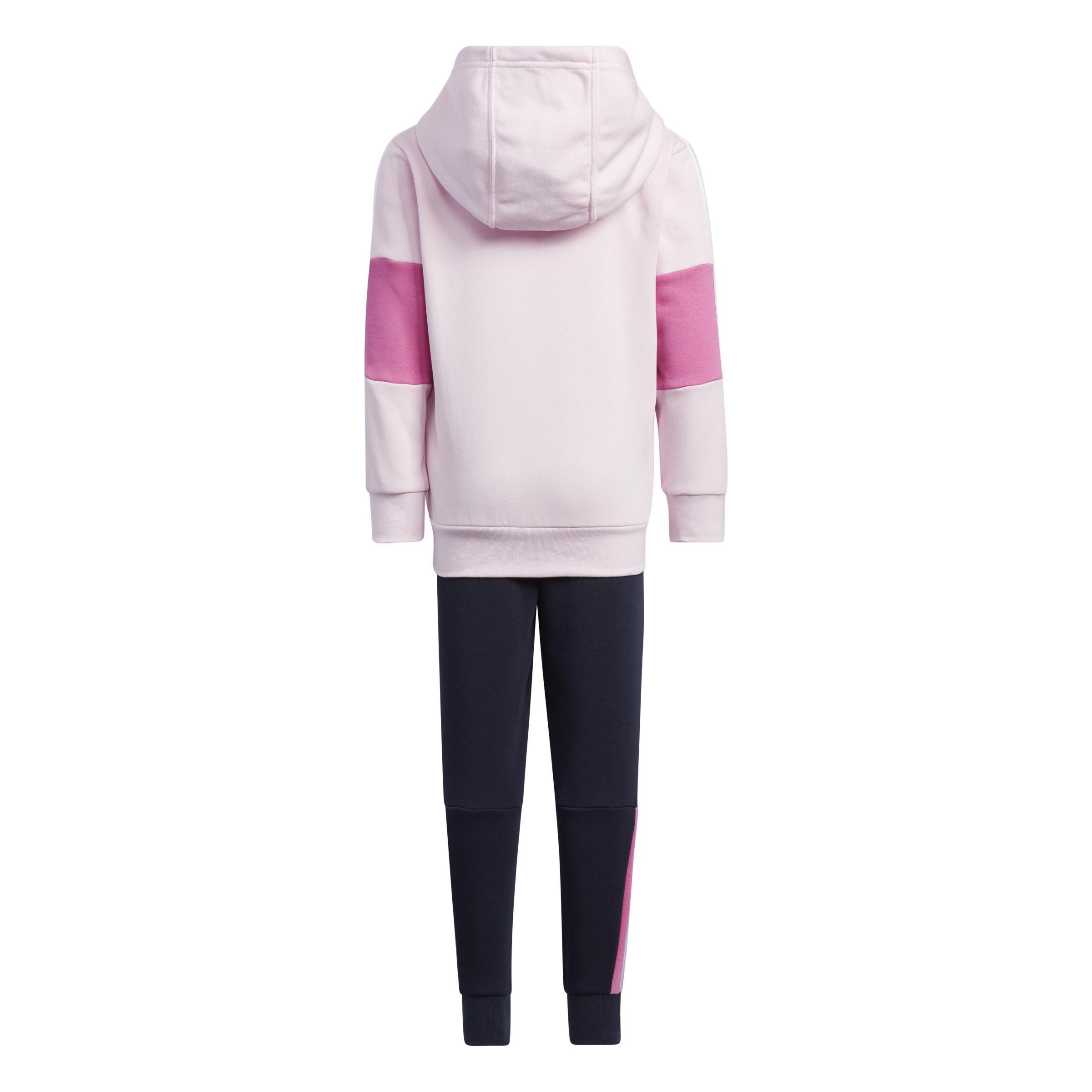 Unisex Kids 3-Stripes Tracksuit, Pink, , large image number 2