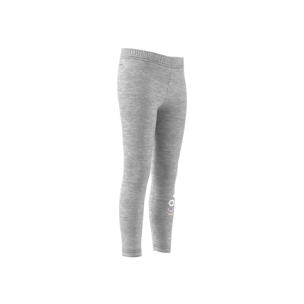 Kids Badge Of Sport Logo Leggings, Grey, , large image number 0