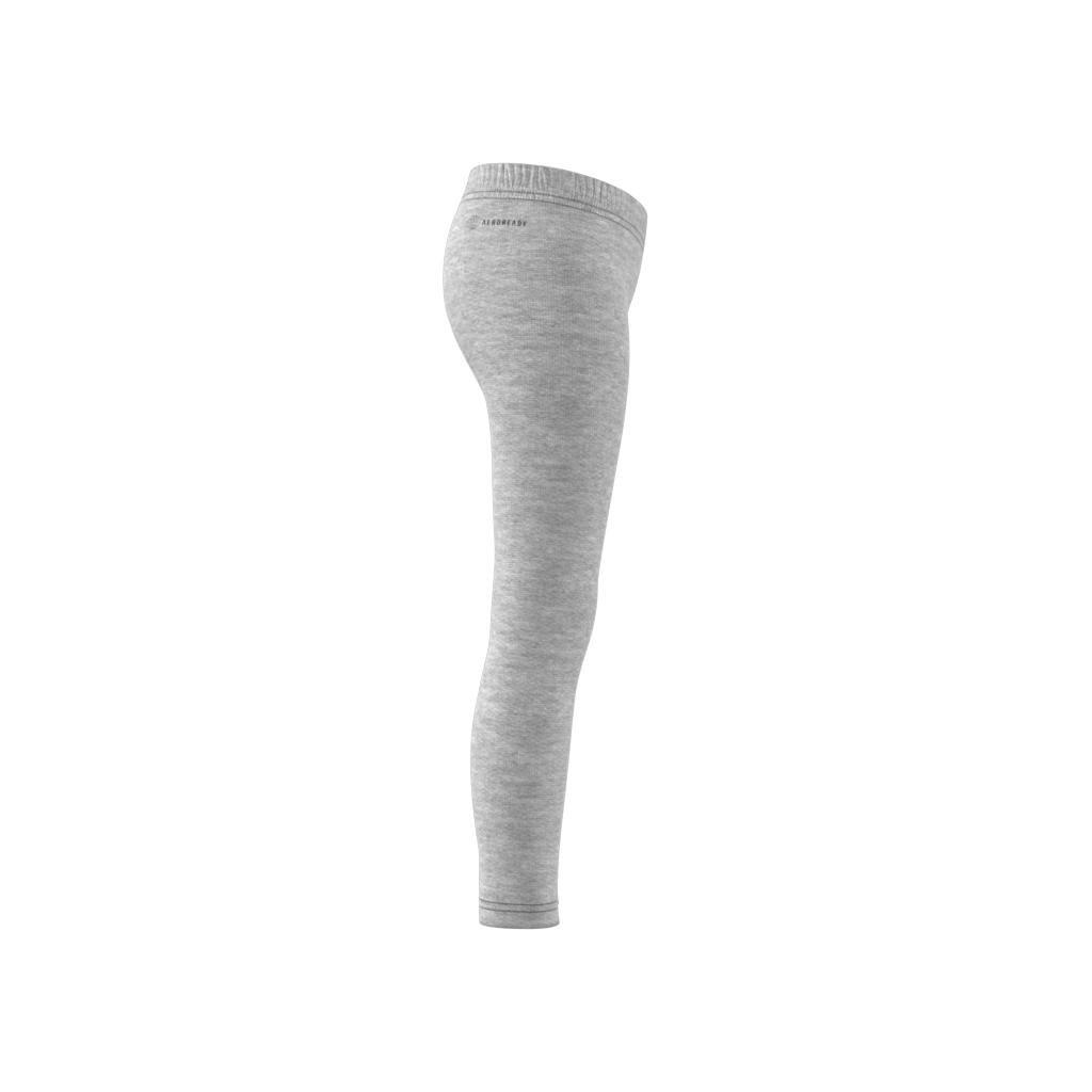 Kids Badge Of Sport Logo Leggings, Grey, , large image number 3