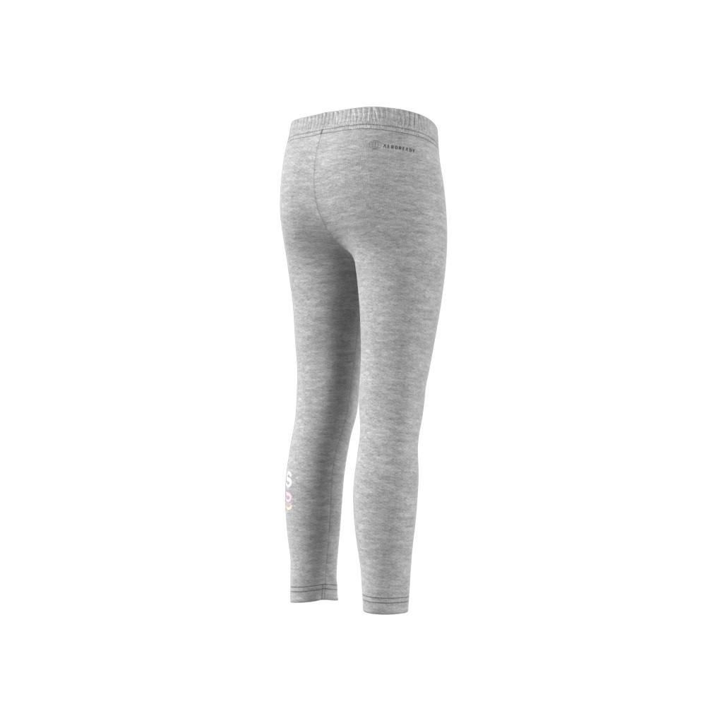 Kids Badge Of Sport Logo Leggings, Grey, , large image number 4