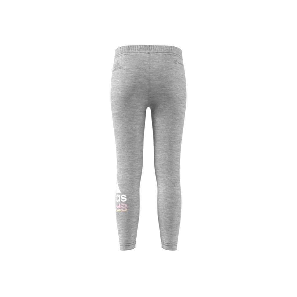 Kids Badge Of Sport Logo Leggings, Grey, , large image number 5