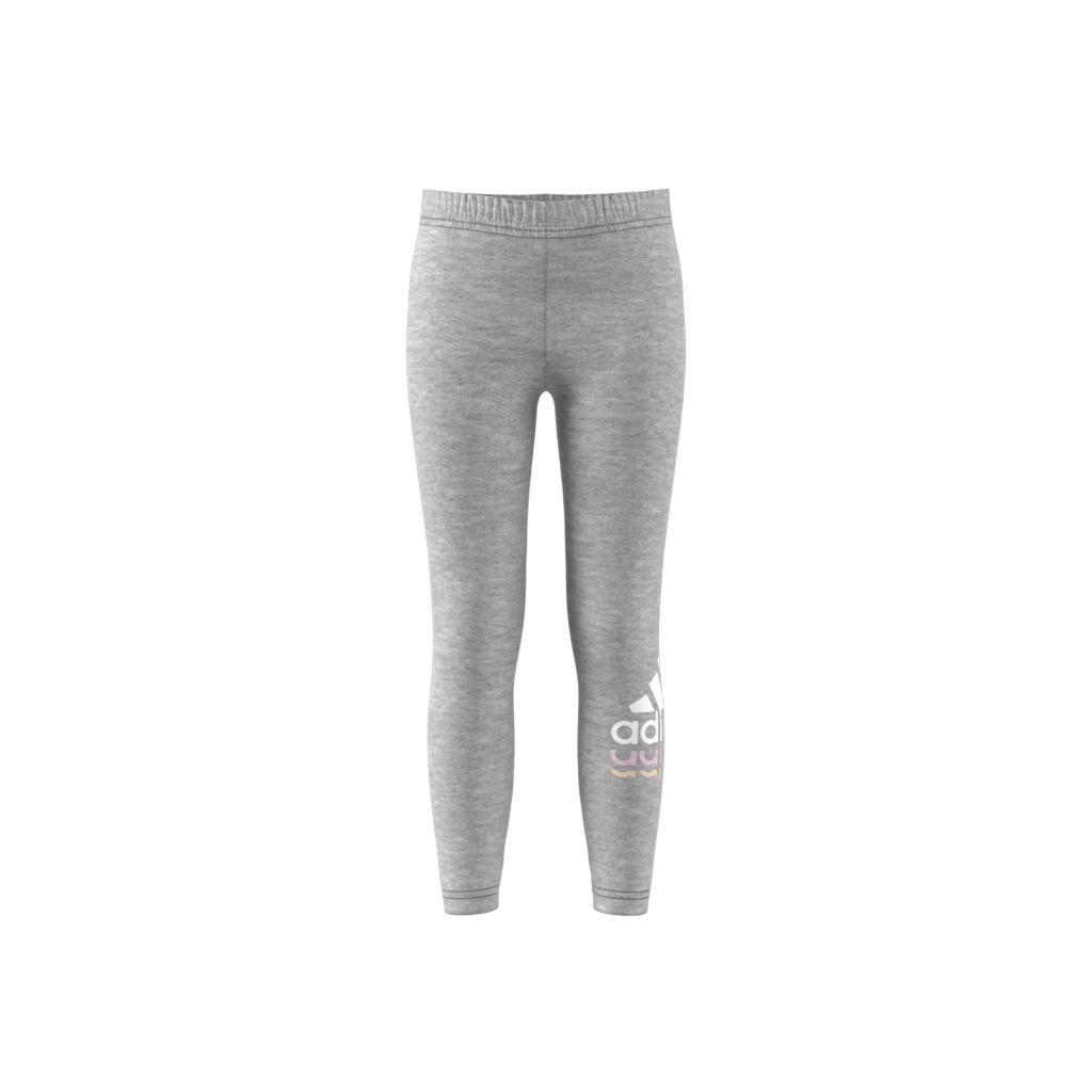 Kids Badge Of Sport Logo Leggings, Grey, , large image number 7