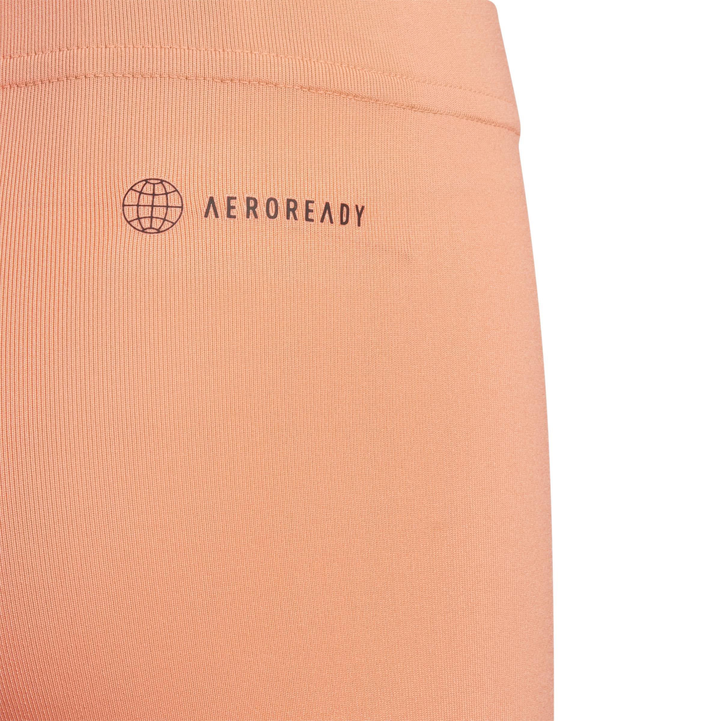 Kids Badge Of Sport Logo Leggings, Orange, A901_ONE, large image number 5
