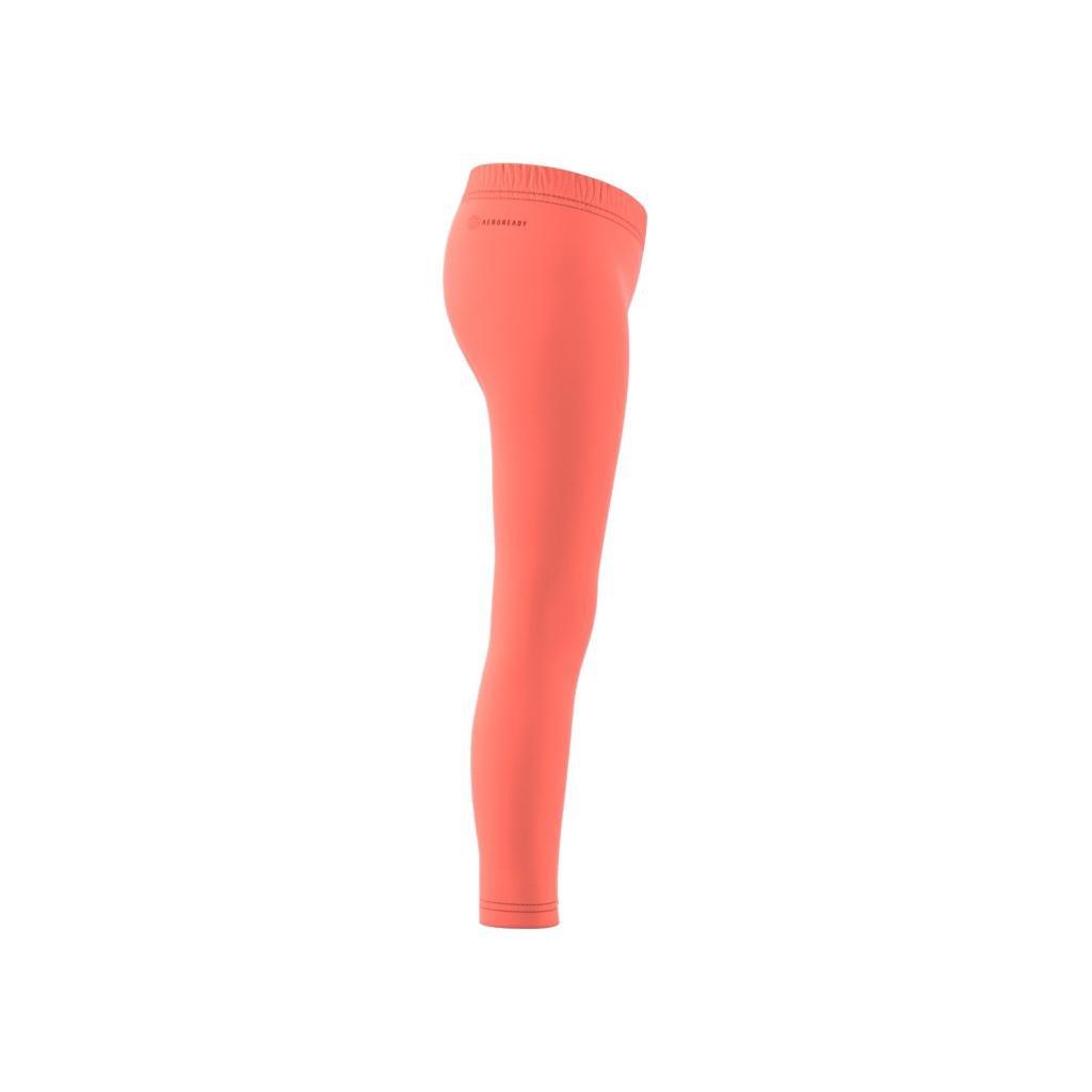 Kids Badge Of Sport Logo Leggings, Orange, A901_ONE, large image number 11